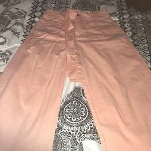 Coral wide leg Capri pants